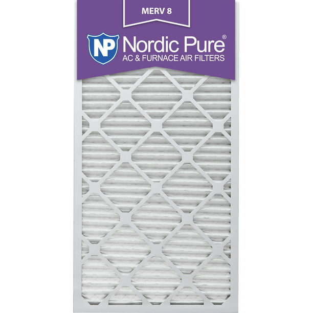 Nordic Pure 14x30x1 MERV 8 Pleated Plus Carbon AC Furnace Air Filters 6 Pack 14x30x1PM8 C 6 Piece 